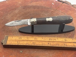 Vintage Cattaraugus 1 blade Swell End Jack Knife black wood handle--3268.24 - Picture 1 of 9