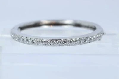 Stunning 935 Silver With Simulated Sapphire Features A Hinge Closure Bracelets - Image 1 of 4