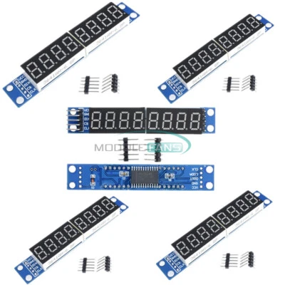 5PCS MAX7219 Dot 8-Digit Digital Red LED Display Module For Arduino Raspberry Pi - Image 1 of 4