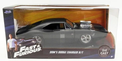 Jada 1/24 Scale - Fast & Furious Dom's Dodge Charger R/T - Matt Black - Imagen 1 de 2