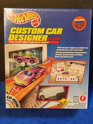 Hot Wheels Custom Car Designer CD-rom/WHITE VW DRAG BUS  - Image 1 of 2