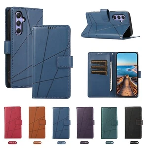 For Samsung Galaxy A26 A36 A16 A55 A73 A32 A15 5G Leather Wallet Cell Phone Case - Picture 1 of 17