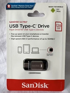 SanDisk SDCZ450-128G-A46 SanDisk 128GB Ultra USB Type-C Flash Drive - NEW - Picture 1 of 3