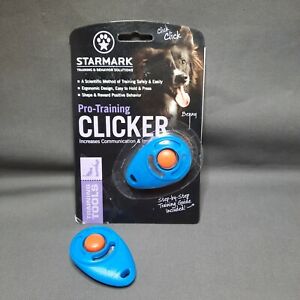 2 StarMark Pro Training Clickers Dog Puppy Pet Command Trick Behavior Training