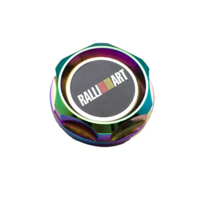 Colours Ralliart Alloy Metal Car Oil Filler Cap Racing Engine Tank Sump Cover - Image 1 of 4