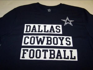 Dallas Cowboys T Shirt Blue Men’s Medium New With Tags - Picture 1 of 3