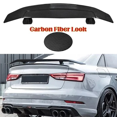 For Audi A3 A4 A5 A6 52 "Carbon Fiber Spoiler Wing Rear Trunk Wing GT Style Foto 1 de 4