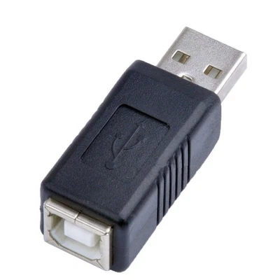 USB 2.0 Type Male to B Female Printer Scanner Adapter Converter Black - Image 1 of 4