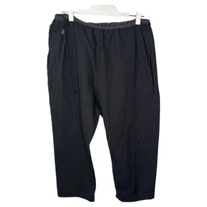 Pantalones al tobillo Skif (SKIFO) OSFA holgados negros cintura alta costura expuesta - Imagen 1 de 10