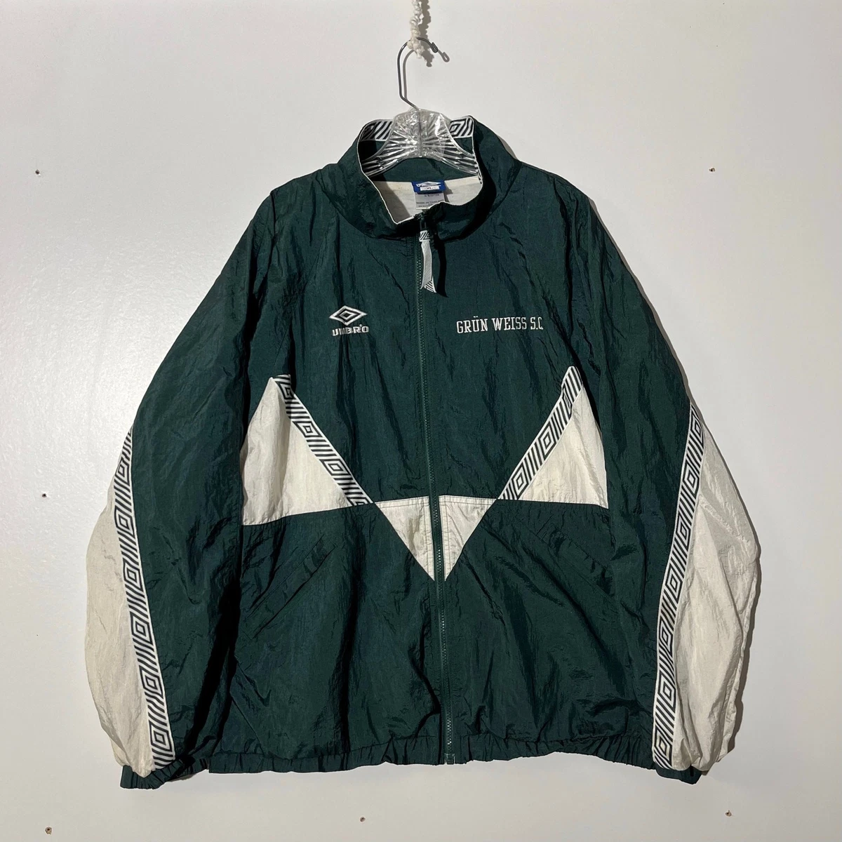 90s Umbro Shell Jacket - Gray Green Vintage 90s Navy Umbro England