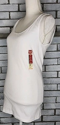 NWT Faded Glory Women’s Sleeveless Scoop Neck Ribbed Tank Top Plus Size 1X White - Image 1 of 4