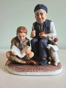 Norman Rockwell A Good Turn D. Grossman 1981 Figur Pfadfinder Kalender Serie - Bild 1 von 12
