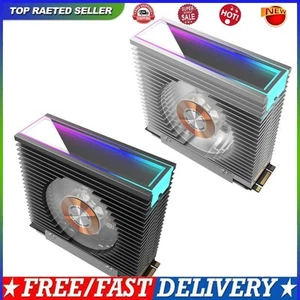 Refroidisseur SSD dissipateur thermique ARGB M.2 2280 avec radiateur double ventilateur 50MM PWM dissipateur thermique - Photo 1/14