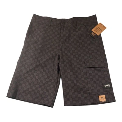 Vans Boy's Polyester Shorts Checkard Black Size 16 - Image 1 of 4