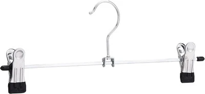 Amazon Basics Hosen- und Rockbügel aus Metall, mit Clips, 20er-Pack, Chromfarben - Bild 1 von 4
