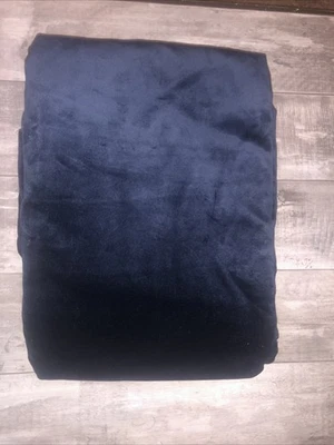 Pottery Barn 天鹅绒斜纹遮光窗帘 50 英寸 x 108 英寸海军蓝全新开箱 — 第 1/2 张图片