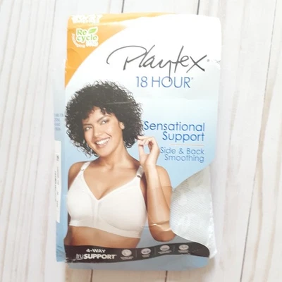 Playtex 18 Hour Sensational Support Wireless Bra 0020 White Size 46DDD/46F - Image 1 of 4