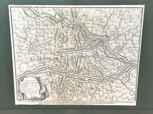 James Basire Map of 1705 Battle between Duke of Marlborough and French Armies - Picture 1 of 13