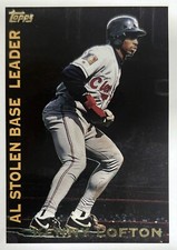 1995 Topps League Leaders Kenny Lofton #LL16 Cleveland Indians NMMT
