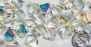 Vintage Swarovski® Crystal Bicone Beads #364 - 12mm - Crystal AB - 36 Pieces - Picture 1 of 12