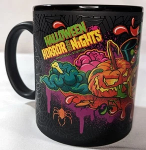 UNIVERSAL STUDIOS Halloween Horror Nights 2024 MUG Lil' Boo, Pumpkin, Skull art - Picture 1 of 5