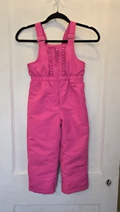 Wonder Kids Girls Bib Snow Ski Pants Pink W/ Ruffle Detail Adjustable Straps  5T - Picture 1 of 12