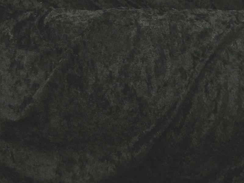 7 Yd Bolt Black Crushed Panne Velvet 60" Velour Fabric Holiday Decor Bulk Length - Image 1 of 1