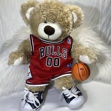 Build a Bear Workshop Plush Bear With Chicago Bulls Outfit And Ball