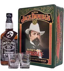 Jack Daniels 1980's Vintage Collectors Tin Set Complete With "Full" Bottle/Tag! - Picture 1 of 20