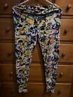 Eye Candy WOMANS Tights / Pants Multi Color Graffiti Style Size WOMANS M (b1)