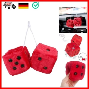 KAIAIWLUO Würfel Auto Hängend,1 Paar Retro Car Hanging Furry Dice Spiegel Hän... - Bild 1 von 7