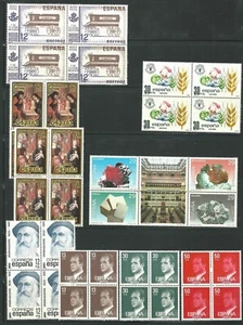 Spain: Lot of stamps different in block of 4 + booklets, mint Nh. SP015/ - Picture 1 of 3