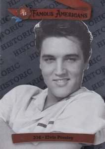 🎵 2021 FAMOUS AMERICANS HISTORIC FOIL PARALLEL - ELVIS PRESLEY /150 #316 - Picture 1 of 1