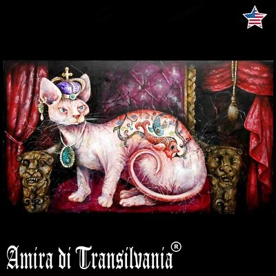 arte original animal esfinge gato tatuaje pintura gato figurativo realismo decorativo Foto 1 de 4