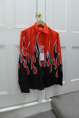 Givenchy Flame Print Shirt - size 37 & 42 - BNWT, RRP £850 - Image 1 of 4