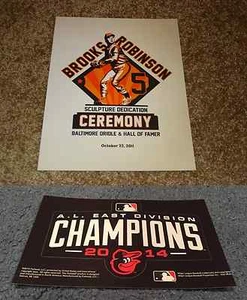 Brooks Robinson Statue Dedication Program Orioles + SGA Champ Fathead 2015 - Picture 1 of 3