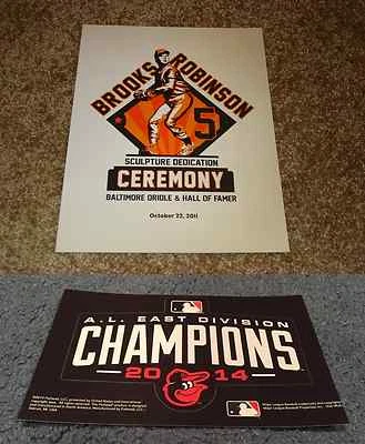 Brooks Robinson Statue Dedication Program Orioles + SGA Champ Fathead 2015 - Image 1 of 3