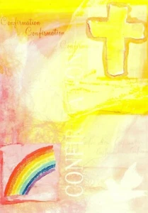 Confirmation Day Greeting Card - Catholic Confirmation Boys or Girls Rainbow  - Picture 1 of 1