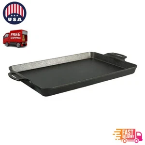 15.5 x 10.5 In Seasoned Baking Pan Griddles Nonstick Cooking Kitchen Cast Iron - Picture 1 of 12
