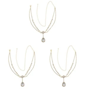 3 Pack Halskette Mit Augenbrauenanhänger Haarband Quastenkette - Bild 1 von 12