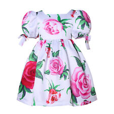 Pettigirl Elegand Flower Printed Dress for Toddler Girls Party Holiday Dress