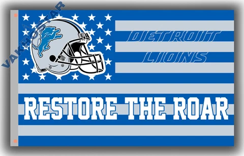 Detroit Lions Restore The Roar Memorable S&S flag 90x150cm 3x5ft best banner Cover