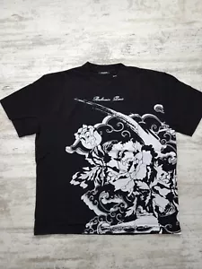 T-shirt BALMAIN Color Black With White Flower Size XL Regular Fit Men's - Picture 1 of 6