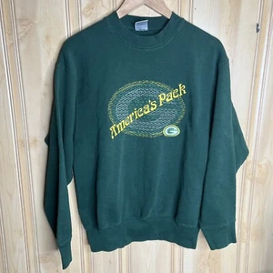 Vintage Green Bay Packers Crewneck Sweater Size M Fruit of The Loom - Picture 1 of 8