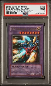 YUGIOH! PSA 9 2003 Xyz-Dragon Cannon MFC-052 Ultra Rare 1st Edition MINT - Picture 1 of 1