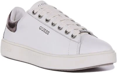 Zapatillas Guess Melania con cordones para mujer en blanco EE. UU. 5-10 Foto 1 de 4