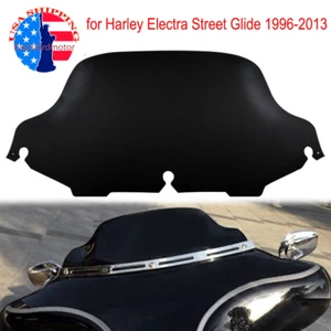 6" Windshield Windscreen Black For Harley Touring Street Electra Glide 1996-13 - Picture 1 of 22