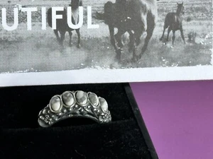 NWOT Carolyn Pollack American West WHITE HOWLITE Stack Ring Sz 6 - Picture 1 of 10