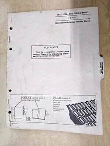 John Deere 4010 Series Wheel Tractors, Parts Catalog PC-737, vintage 1966 - Picture 1 of 11