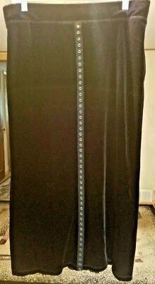 Casadei Black Velour Maxi Women Skirt Sz L - Image 1 of 4